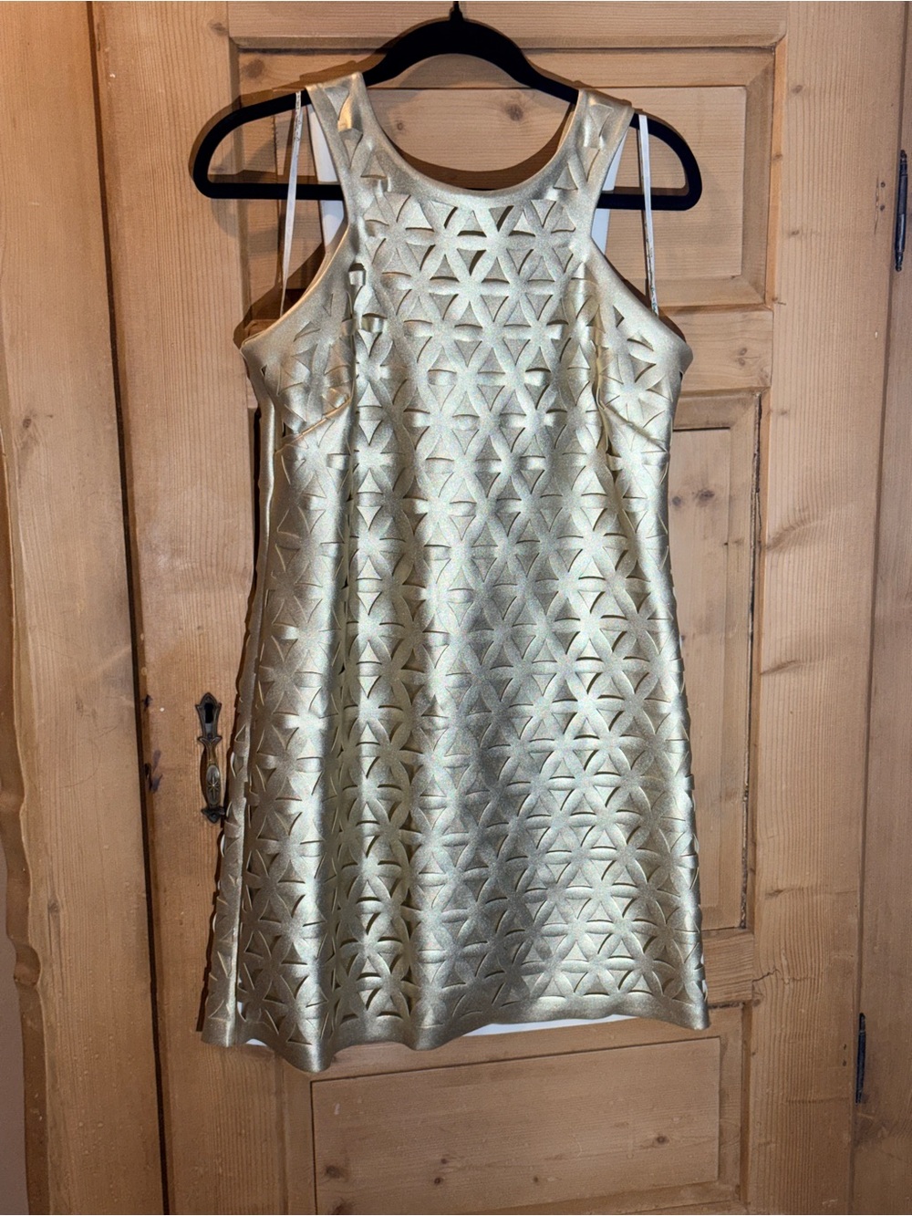 Lilly Pulitzer Metallic Gold Textured A-Line Dress